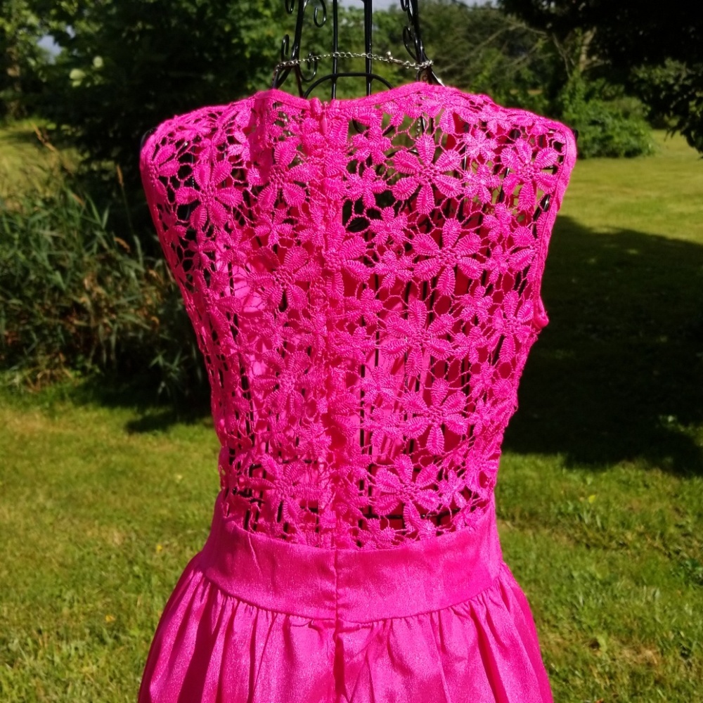 S/M/L/XL PINK LACE DRESS MINI - Picture 5 of 6